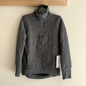 New Lululemon Forever Warm Pullover Quilted Grey Size 4